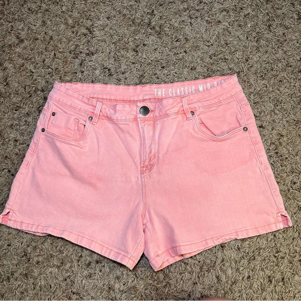 Cotton On Pink Denim Shorts | Classic Mid Rise | Size 10